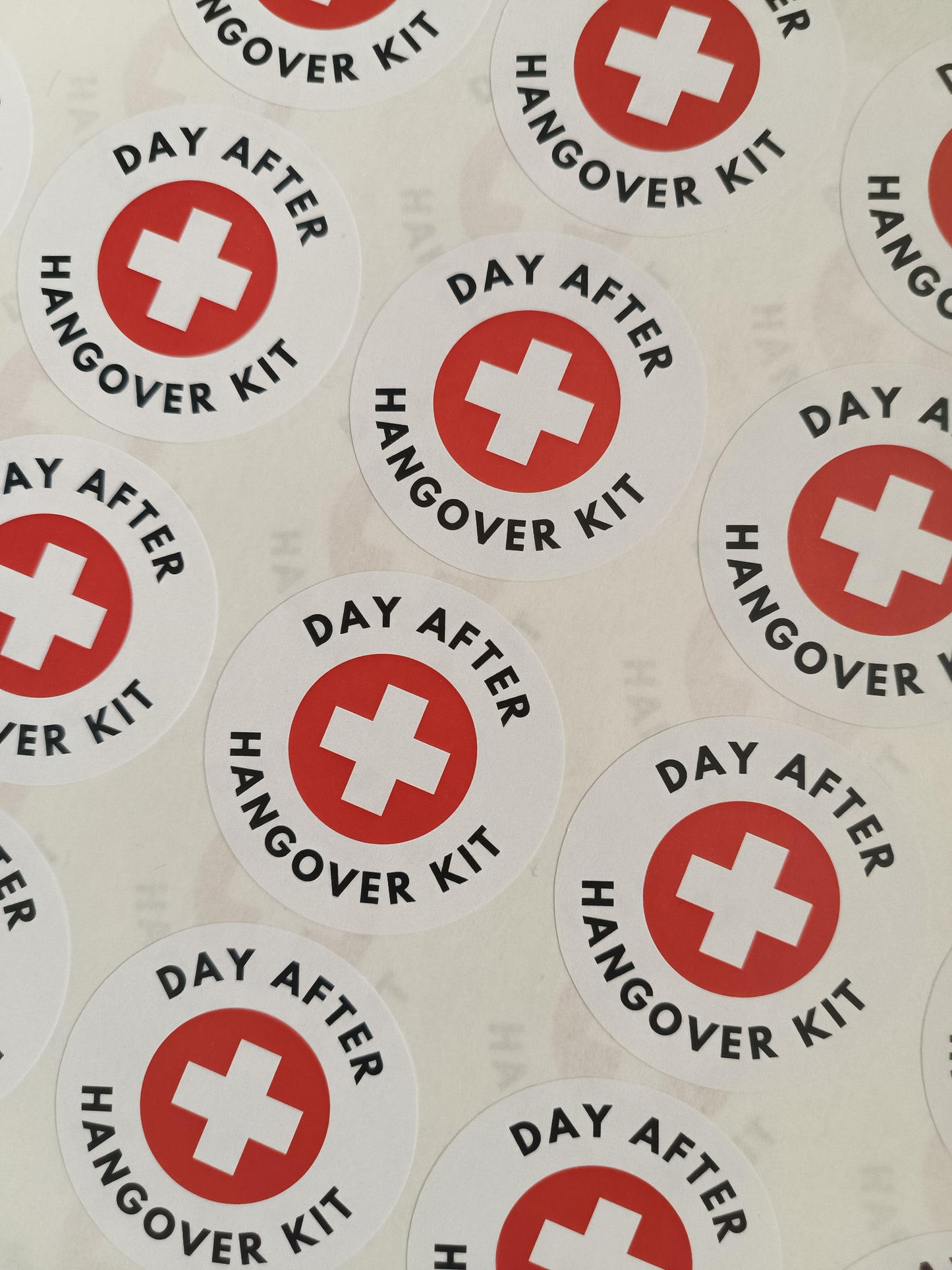 Hangover Kit Stickers | Bridal Stickers | Various Sizes | Bridal Party Supplies | Hen Party Stickers