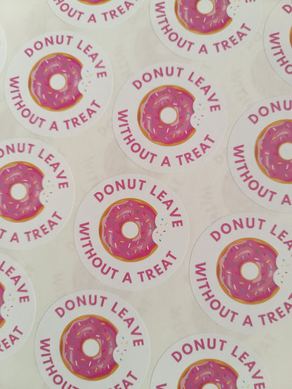 Donut Stickers | Various Sizes | Donut Party Supplies | Donut Theme Party