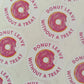 Donut Stickers | Various Sizes | Donut Party Supplies | Donut Theme Party