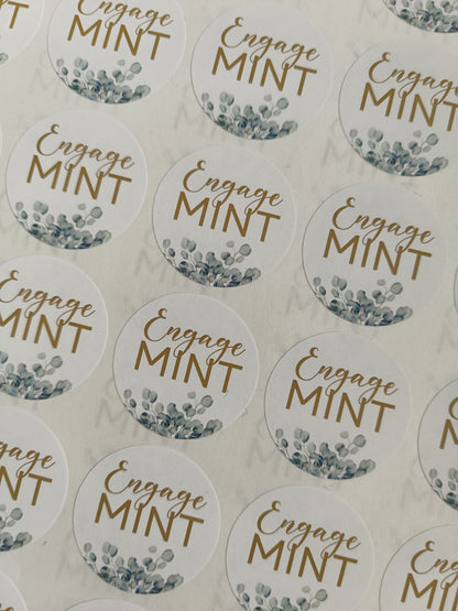 Wedding Stickers | Engage MINT Stickers | Engagement Party