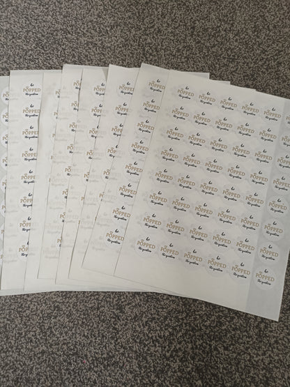 Engagement Stickers | Various Sizes | He Popped The Question | Engagement Party