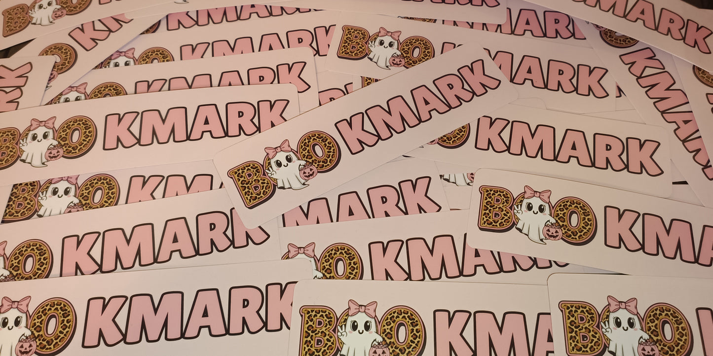 Halloween Bookmark | Pink Orange Halloween Ghost Bookmark | Halloween Treats | Halloween Gift Ideas