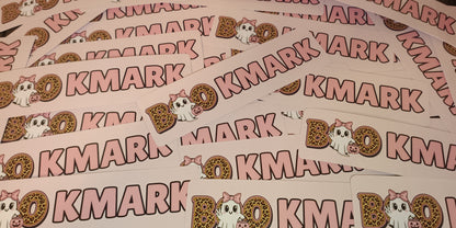 Halloween Bookmark | Pink Orange Halloween Ghost Bookmark | Halloween Treats | Halloween Gift Ideas