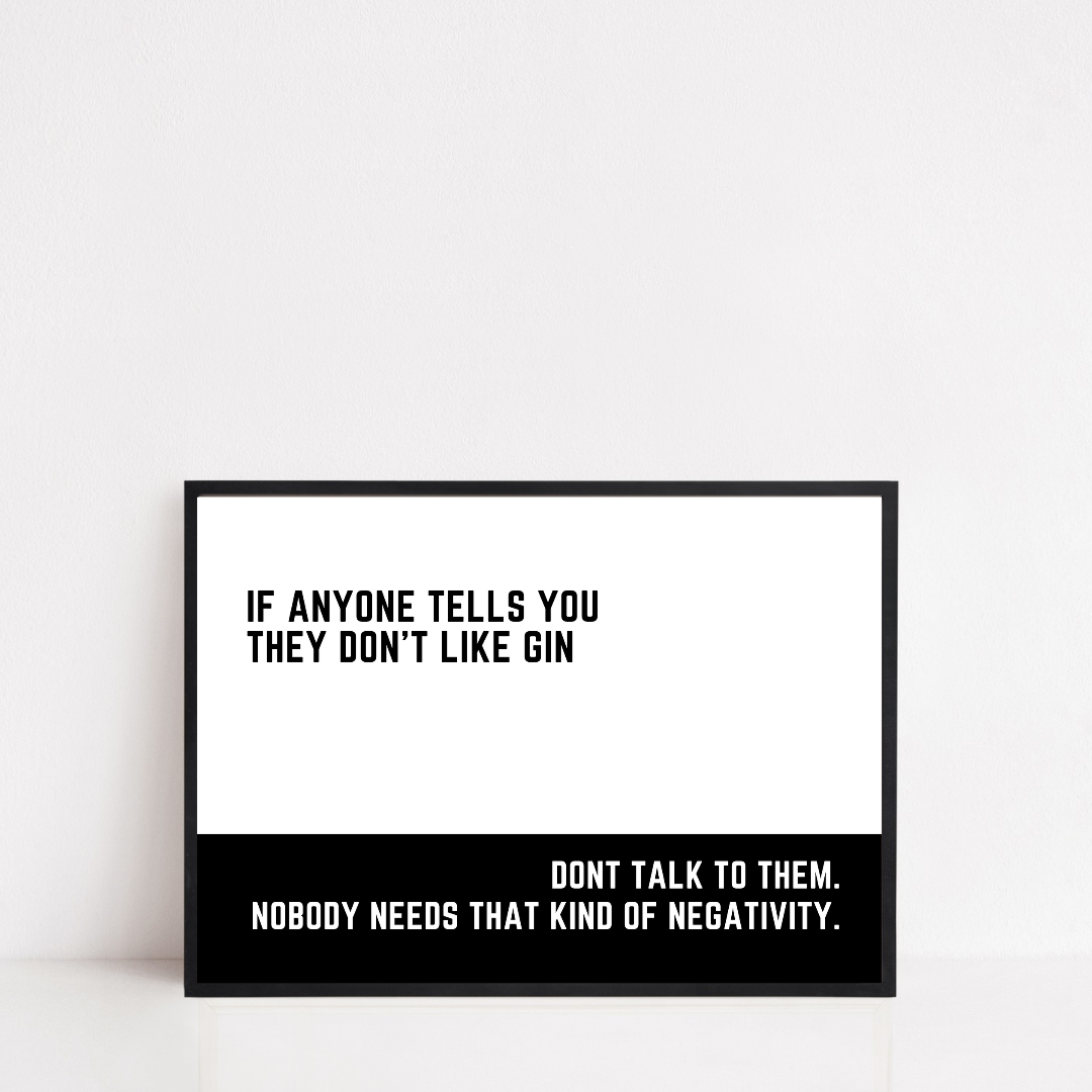 Kitchen Print | Gin Print | Funny Gin Print
