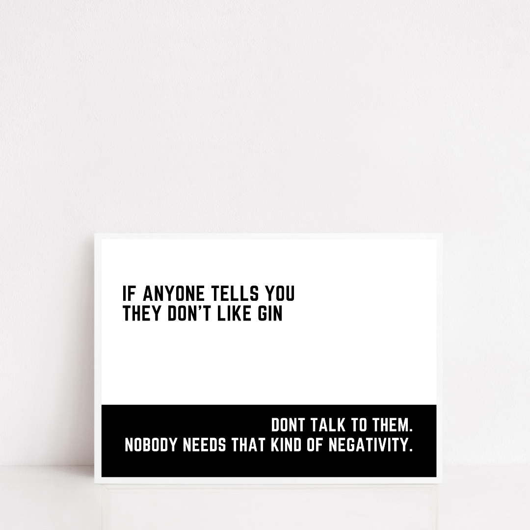 Kitchen Print | Gin Print | Funny Gin Print