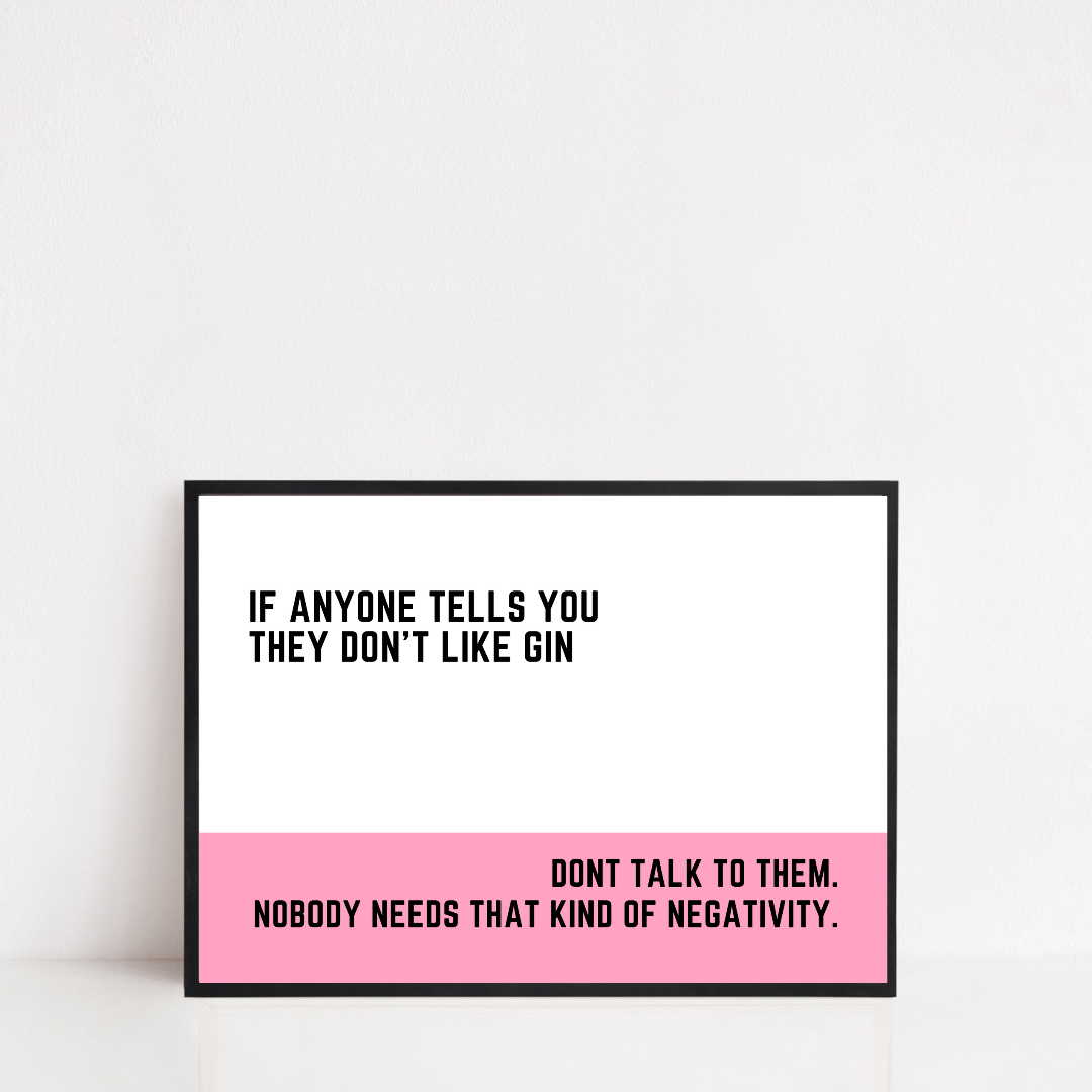 Kitchen Print | Gin Print | Funny Gin Print