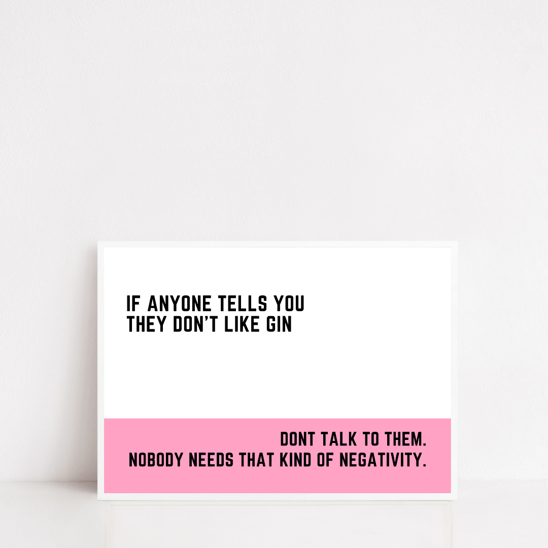 Kitchen Print | Gin Print | Funny Gin Print