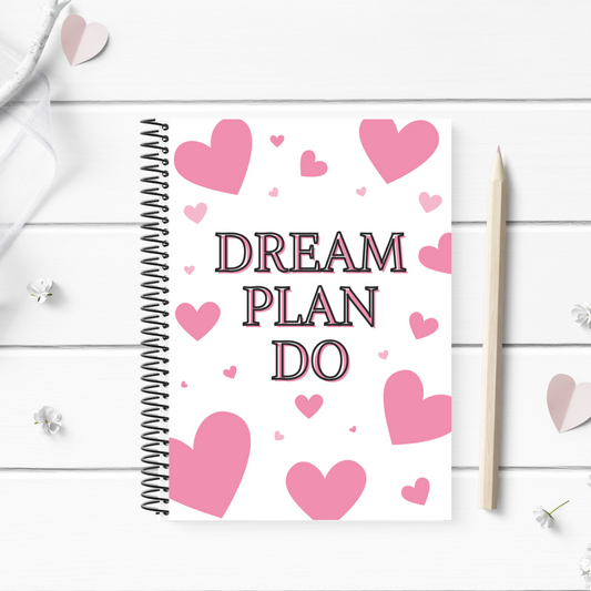 Business Notebook | Deam, Plan, Do | Heart Planner - Dinky Designs