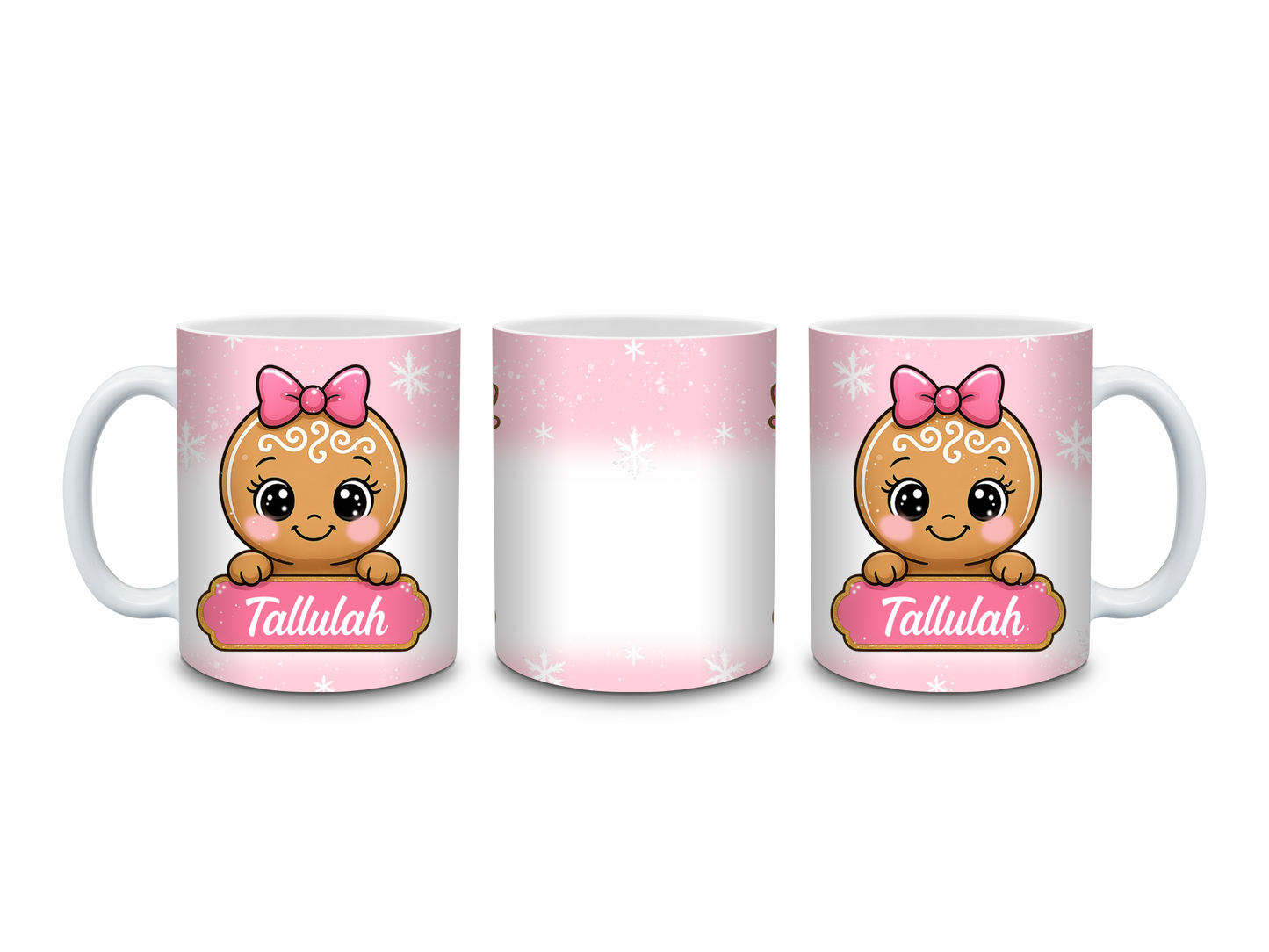 Christmas Mug | Personalised Pink Gingerbread Mug | Gift Idea
