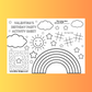 A4 Colouring Activity Sheets | Personalised Rainbow Activity Sheets | Party Bag Favours | Party Placemats