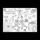 A4 Colouring Activity Sheets | Personalised Boys Football Activity Sheets | Party Bag Favours | Party Placemats