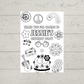 A6 Colouring Sheets | Personalised Flower Power Colouring Sheets | Party Bag Favours