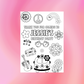 A6 Colouring Sheets | Personalised Flower Power Colouring Sheets | Party Bag Favours