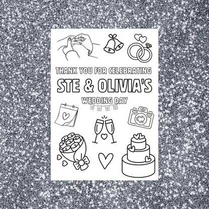 A6 Colouring Sheets | Wedding Day Colouring Sheets | Wedding Day Party Favours
