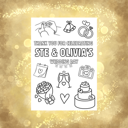 A6 Colouring Sheets | Wedding Day Colouring Sheets | Wedding Day Party Favours