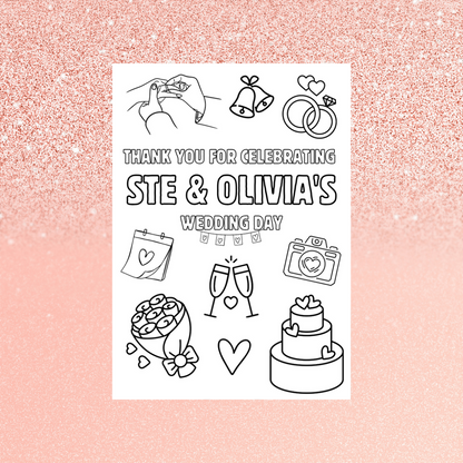 A6 Colouring Sheets | Wedding Day Colouring Sheets | Wedding Day Party Favours