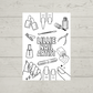 A6 Colouring Sheets | Personalised Nail Artist Technician Colouring Sheets | Salon Supplies