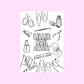 A6 Colouring Sheets | Personalised Nail Artist Technician Colouring Sheets | Salon Supplies
