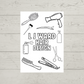 A6 Colouring Sheets | Personalised Hairdressing Hair Dresser Colouring Sheets | Salon Supplies