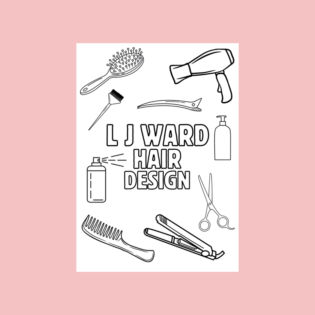 A6 Colouring Sheets | Personalised Hairdressing Hair Dresser Colouring Sheets | Salon Supplies