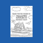 A6 Colouring Sheets | Personalised Noah's Ark Colouring Sheets | Party Bag Favours