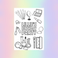 A6 Colouring Sheets | Personalised Makeup Colouring Sheets | Party Bag Favours