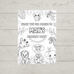 A6 Colouring Sheets | Personalised Safari Zoo Jungle Colouring Sheets | Party Bag Favours