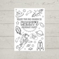 A6 Colouring Sheets | Personalised Space Colouring Sheets | Party Bag Favours | Design 2
