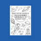 A6 Colouring Sheets | Personalised Space Colouring Sheets | Party Bag Favours | Design 2