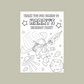 A6 Colouring Sheets | Personalised Space Colouring Sheets | Party Bag Favours | Design 1