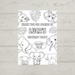 A6 Colouring Sheets | Personalised Elephant Colouring Sheets | Party Bag Favours