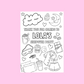 A6 Colouring Sheets | Personalised Sleepover Slumber Party Colouring Sheets | Party Bag Favours