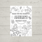 A6 Colouring Sheets | Personalised Mermaid Colouring Sheets | Party Bag Favours