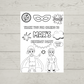 A6 Colouring Sheets | Personalised Superhero Colouring Sheets | Party Bag Favours