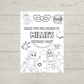 A6 Colouring Sheets | Personalised Supergirl Superhero Colouring Sheets | Party Bag Favours