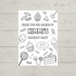 A6 Colouring Sheets | Personalised Sweet Candy Colouring Sheets | Party Bag Favours