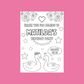 A6 Colouring Sheets | Personalised Swan Colouring Sheets | Party Bag Favours