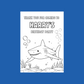 A6 Colouring Sheets | Personalised Shark Colouring Sheets | Party Bag Favours | Design 1