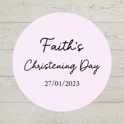 Pale Pink Party Stickers | Various Sizes | Personalised Baby Shower, Birthday, Christening, Hen Party, Engagement Stickers