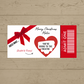 Red Bow Surprise Christmas Valentine Ticket Print | Personalised Christmas Valentine Ticket | Christmas Valentine Scratch Reveal | Gift Idea