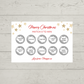 Christmas Surprise Match 3 Ticket Print | Personalised Christmas Ticket | Christmas Fun Scratch Reveal | Gift Idea | Stars Design