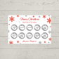 Christmas Surprise Match 3 Ticket Print | Personalised Christmas Ticket | Christmas Fun Scratch Reveal | Gift Idea | Snowflake Design 1