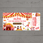 Surprise Circus Ticket Print | Personalised Circus Ticket Pass Voucher | Day Out Gift Idea