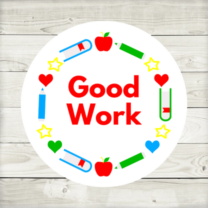 Teacher Stickers | Well Done Classroom Stickers | Various Sizes | Sticker Sheet