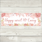 Blush Pink Gold Floral Banner | Personalised Blush Pink Gold Floral Birthday, Baby Shower, Christening Party Banner | Blush Pink Gold Floral Party Theme