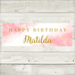 Pink Gold Banner | Personalised Pink Gold Birthday, Baby Shower, Christening Party Banner | Pink Gold Party Theme