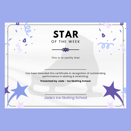 A4 Certificate | Ice Skating Certificates | Business Supplies | Design 2
