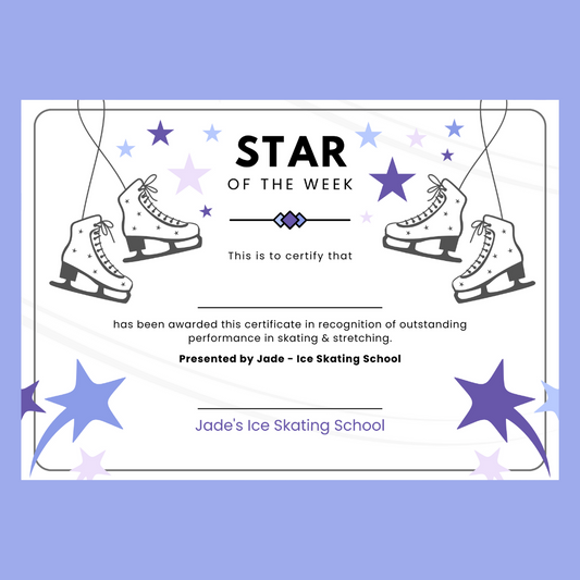 A4 Certificate | Ice Skating Certificates | Business Supplies | Design 1