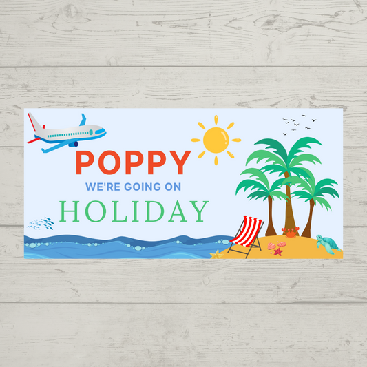 Holiday Surprise Ticket Print | Personalised Destination Ticket | Gift Idea