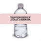 Pink Hen Party Design | Water Bottle Labels | Standard Size Water Bottle Labels | Fit 500ml Bottles | Waterproof Labels